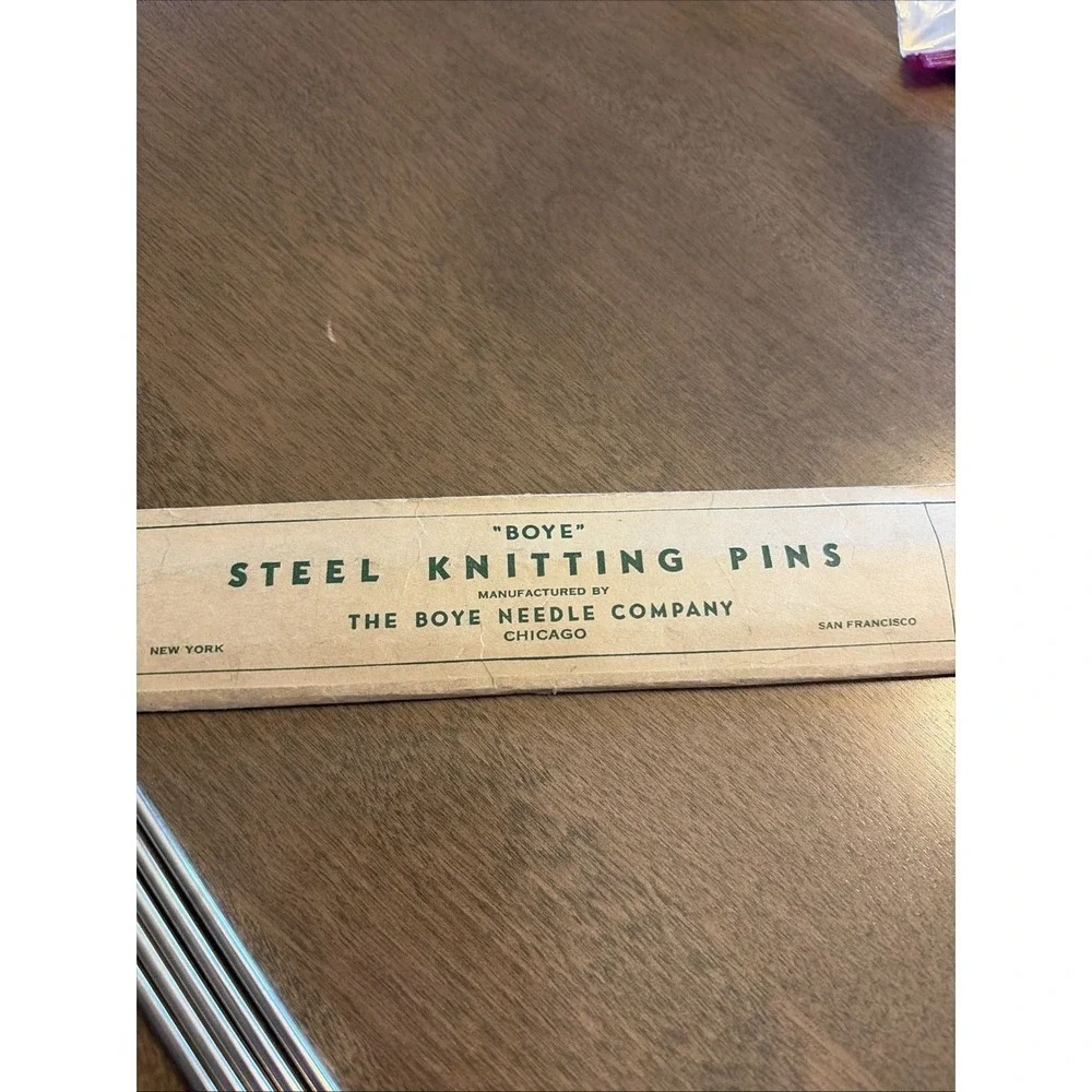Boye Vtg Steel Knitting Pins, 9